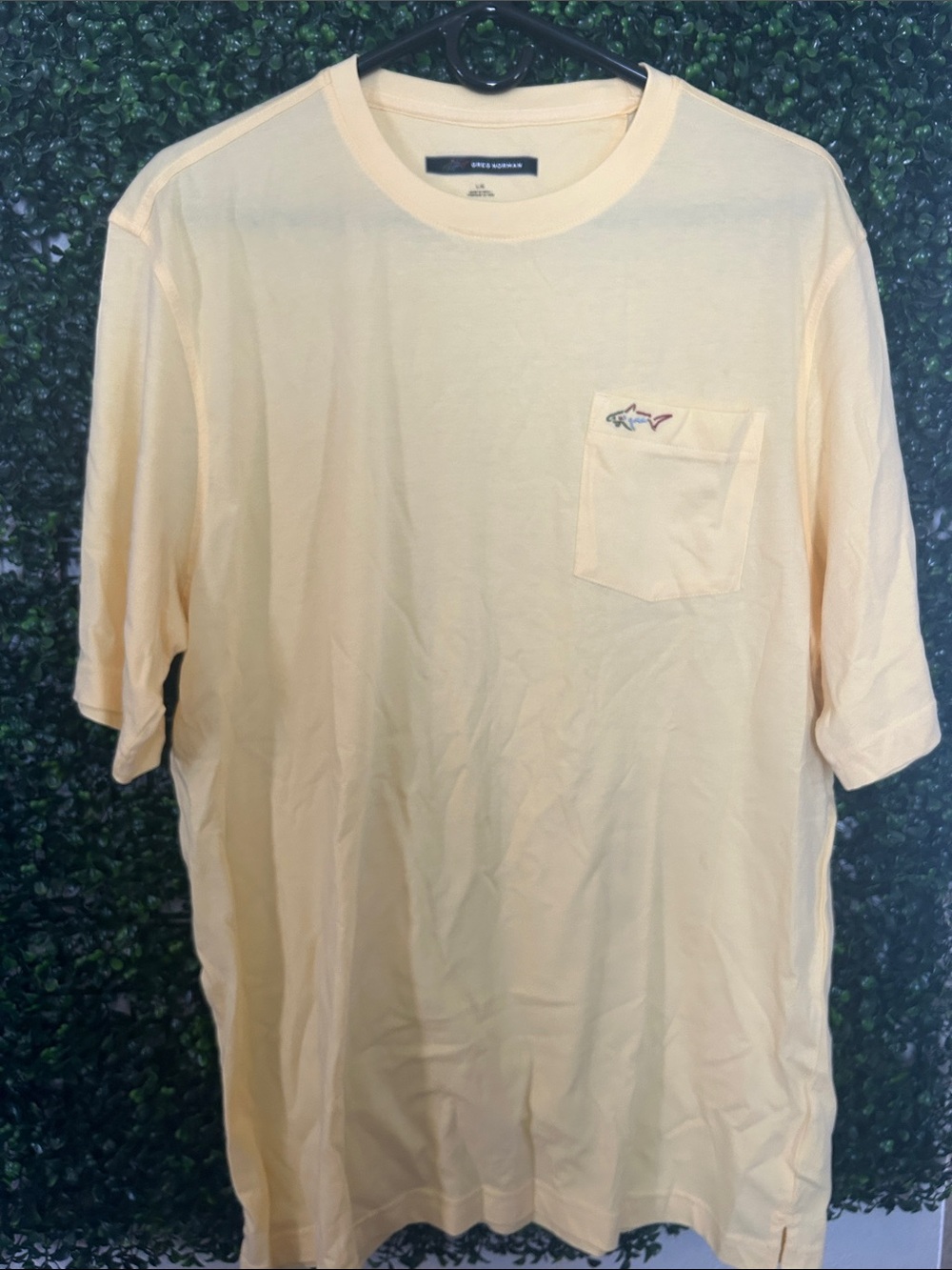 Greg Norman Collection Pale Yellow Short-Sleeve Pocket Tee